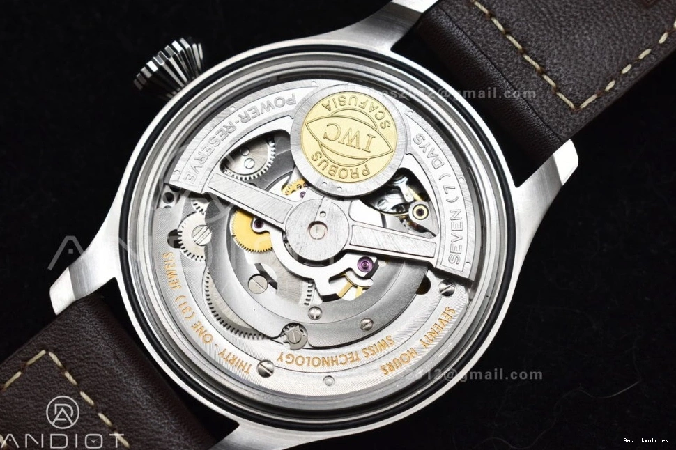 Brown IW500901 on Big Edition Real Strap A Pilot Best HighQuality ZF 524 Leather 0331